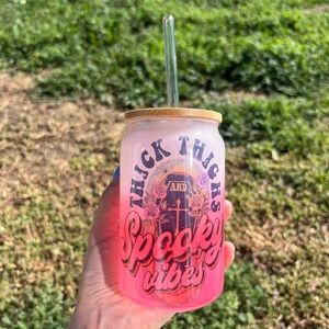 13 oz red color changing Halloween cup!